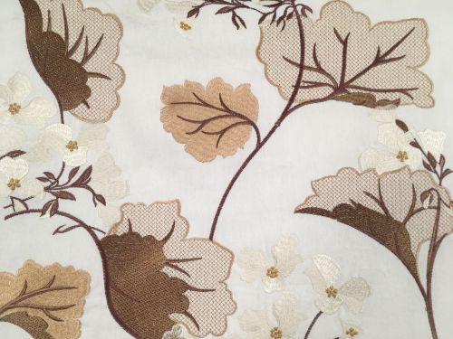 Cotton Tuck Embroidery on White Fabric