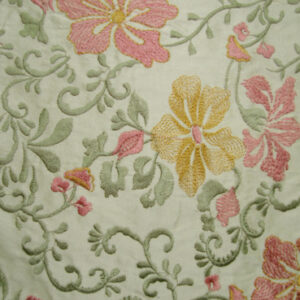 Floral Pastel Embroidery Fabric