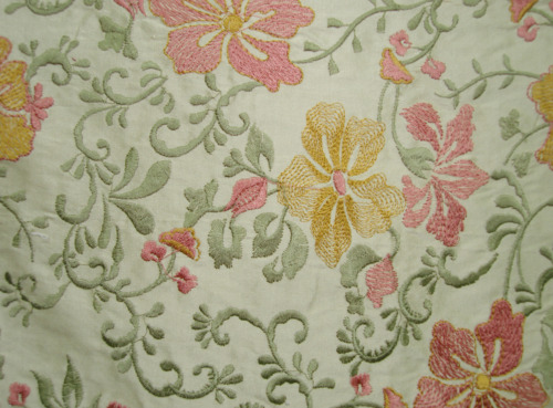 Floral Pastel Embroidery Fabric