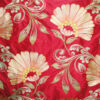 Red Floral Brocade Fabric India