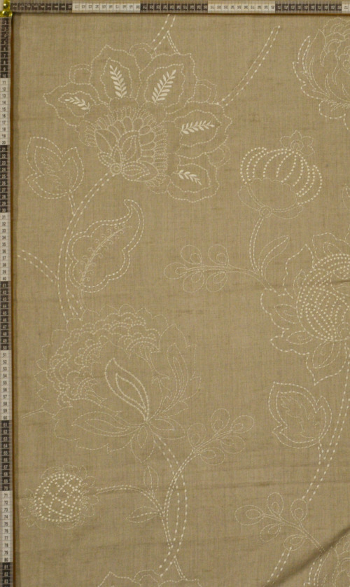 Floral Embroidered Silk Fabric India