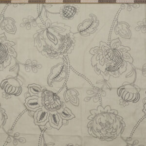 Floral Embroidered Silk Fabric India