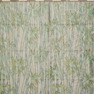 Bamboo Patterned Custom Silk Fabric