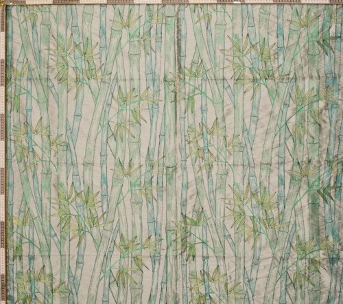 Bamboo Patterned Custom Silk Fabric