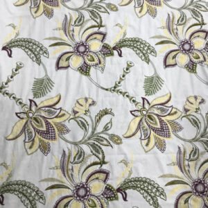 Metallic Thread Linen Embroidery Fabric
