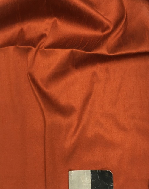 Orange Poly Dupion Fabric 120GMS