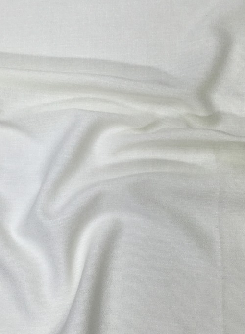 Plain white custom silk fabric