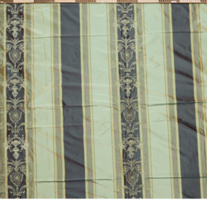 Beige silk with blue line blocks