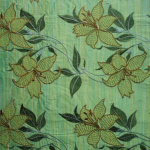 Green Floral Print Indian Textile