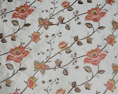 White silk fabric with texture