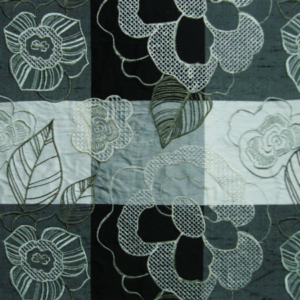 Black Floral Jacquard Fabric India