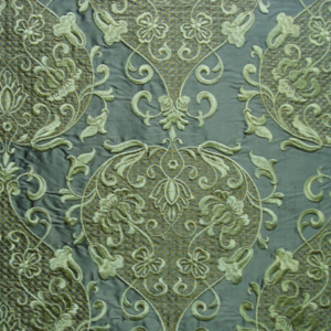 Ornate Green Brocade Fabric India