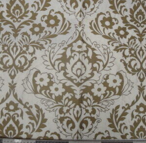 Golden Floral Silk Fabric India