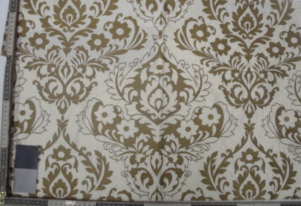 Golden Floral Silk Fabric India