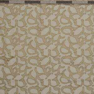 Beige floral upholstery fabric