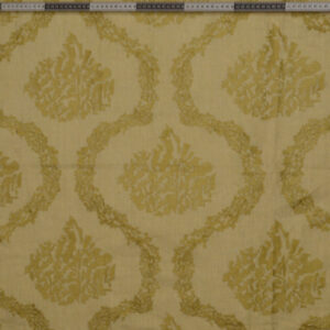 Golden damask pattern fabric