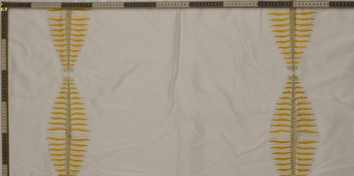 Minimal Yellow Leaf Edge Fabric