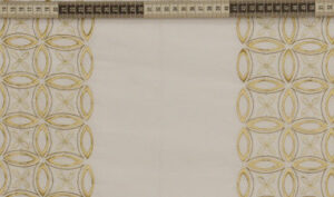 Geometric Embroidered Silk Fabric