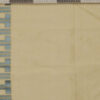 Beige Silk Fabric with Blue Grid