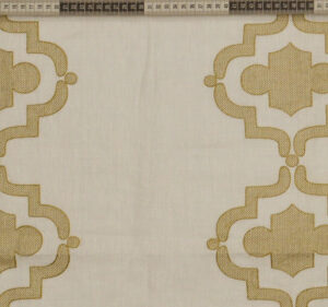 Linen Fabric with Subtle Floral Work