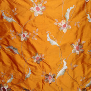 Embroidered Flowers on Silk