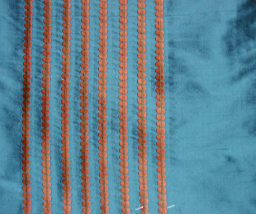 Soft Floral Border on Net Fabric