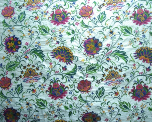 Silk-Inspired Jacquard Embroidery Panel