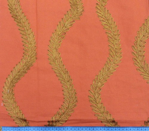 White cotton drill with lacework