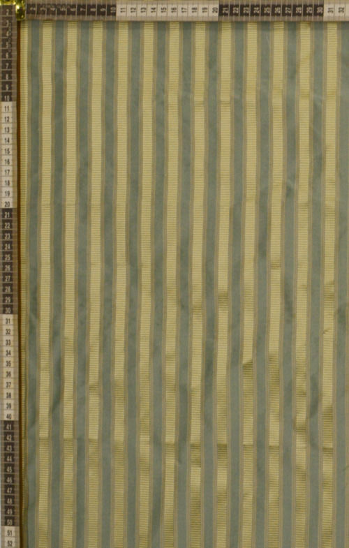 Beige silk fabric with leaf motifs