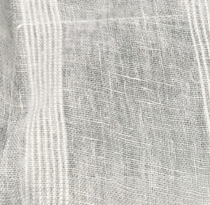 Linen Viscose White Stripe Fabric
