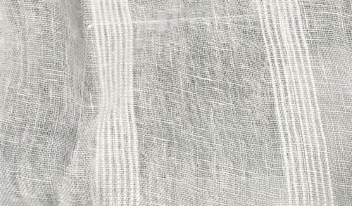 Linen Viscose White Stripe Fabric