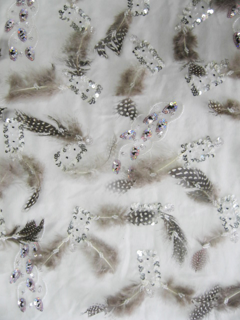 Vine Embroidery on Net