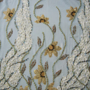 Floral Embroidered Sequin Fabric