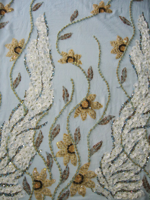 Floral Embroidered Sequin Fabric