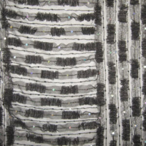 Hand Embroidered Blue Sequin Fabric