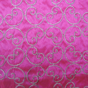 Soft Organza with Leaf Motifs