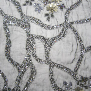 Detailed Floral Work on Net Fabric