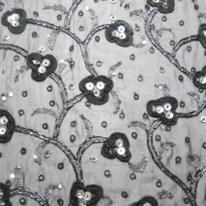 Classic Embroidery on Silk Mesh