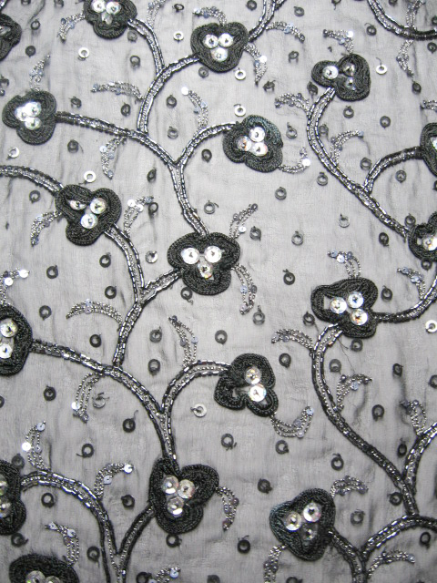 Classic Embroidery on Silk Mesh