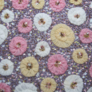 Leafy Embroidery Design on Net