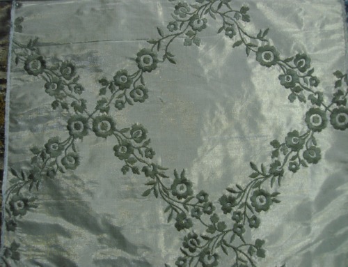 Soft Floral Print on Cream Silk